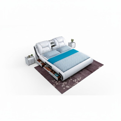 Canapé-lit multifonction xxl Grandes boîtes USB Hotel Cuir Tiroirs de rembourrage