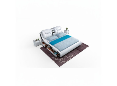 Canapé-lit multifonction xxl Grandes boîtes USB Hotel Cuir Tiroirs de rembourrage
