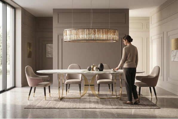 Table à manger en acier inoxydable Salle à manger Salon Cuisine moderne Tables en métal design