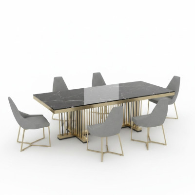 Meubles Table Tables Salle à manger Design Cuisine Luxe Moderne Marbre Table à manger 90x160