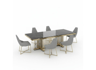 Meubles Table Tables Salle à manger Design Cuisine Luxe Moderne Marbre Table à manger 90x160