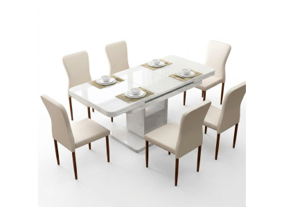 Table Luxe Tables Modernes Meubles de Salle à Manger Tables en Bois Tables en Bois Marron Blanc