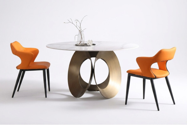 Table à manger Salle à manger Moderne en acier inoxydable Salon Cuisine Tables Design Table Métal
