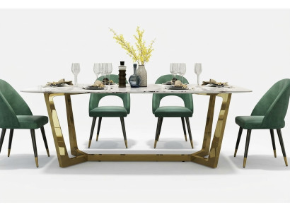 table en acier inoxydable Tables de luxe Mobilier de salle à manger moderne Tables à manger 140x80cm Métal