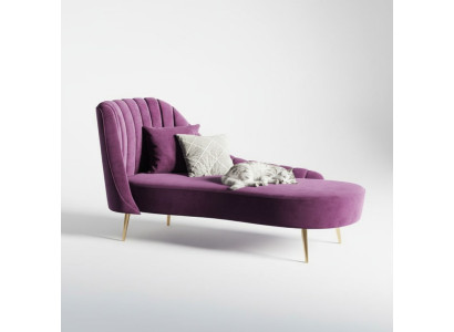 Chaise longue inclinable de luxe, rembourrage en tissu, canapé relax chaise longue.