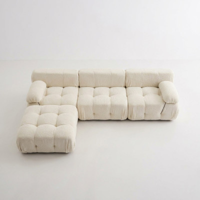 Canapé d'angle en forme de L Paysage de vie Relax Siège Design Canapé Salon Moderne Textile