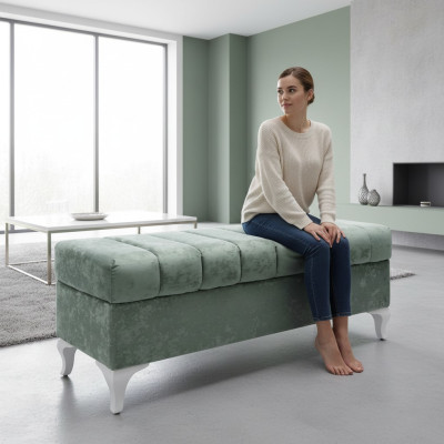 Tabouret design Chaise longue Salon Moderne Banquette repose-pieds 140 x 43cm neuf