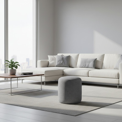 Tabouret rond Designer Tabouret moderne Tabouret Repose-pieds Tabouret relax Tapisserie