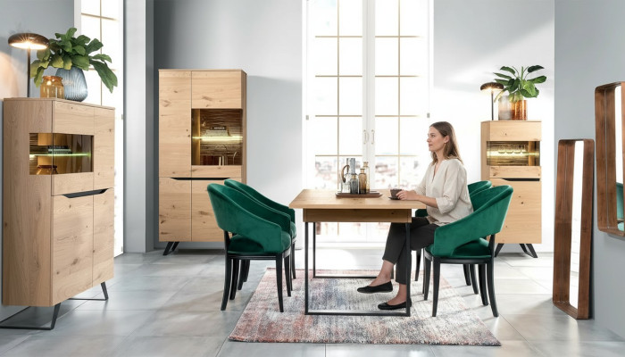 Vitrine en verre moderne Étagères Armoire en bois Designé Vitrines Étagères Armoires neufs