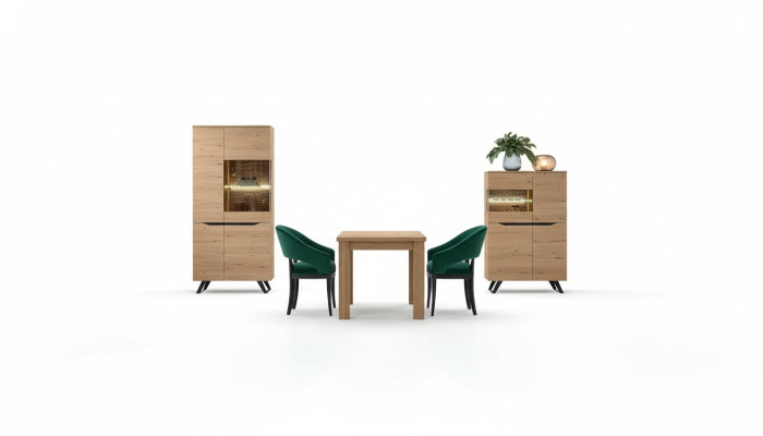 Vitrine en verre moderne Étagères Armoire en bois Designé Vitrines Étagères Armoires neufs
