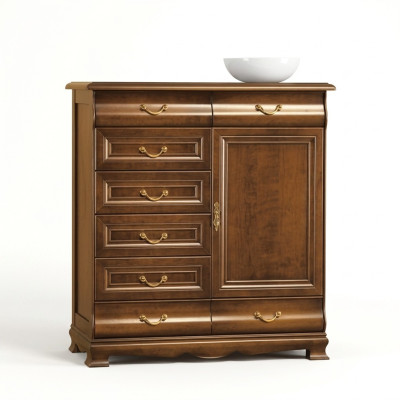 Commode moderne Marron Commodes Bois Design Meuble Buffet Étagère Hôtel nouveau