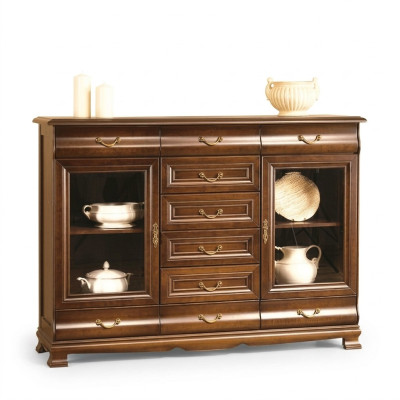 Commode Buffet Armoire Commodes Bois Verre Salon Design Mobilier Étagère Hôtel