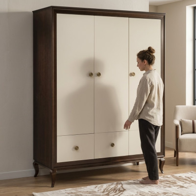 Garde-robe de chambre Armoire en bois Armoires de garde-robe Armoires de designer Mobilier neuf
