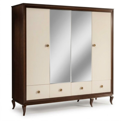 Armoire avec miroir 4 portes Armoire en bois avec 3 tiroirs neufs