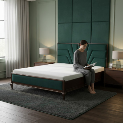 Lit double design Lit 180 x 200cm Lits Hôtel Luxe Rembourrage Mariage Chambre