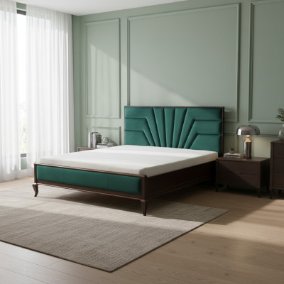 Lit double design Lit 180 x 200cm Lits Hôtel Luxe Rembourrage Mariage Chambre