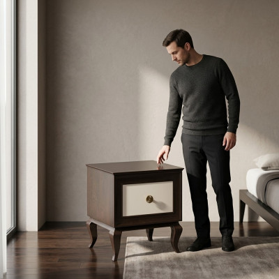 Table de chevet Consoles Chambre Table d'appoint Design moderne Mobilier Bois Nuit