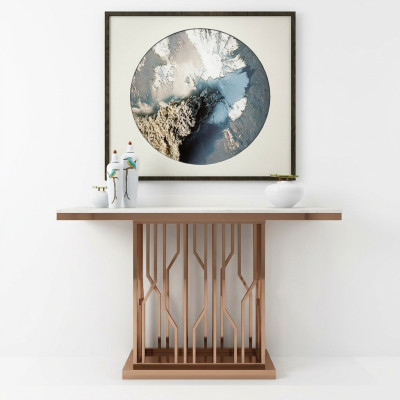 Table console de luxe moderne Tables consoles Bois Or Table d'appoint
