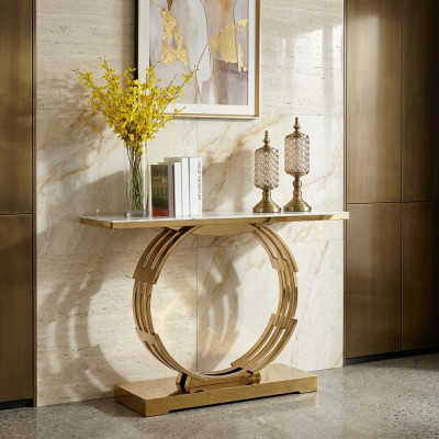 Designer Luxus Moderne Konsolentisch KonsolenTisch Edelstahl Metall