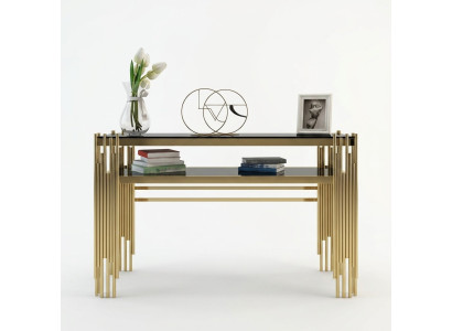 Table console en marbre Salon Chambre Coiffeuse en acier inoxydable