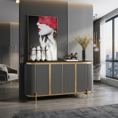 Buffet moderne Commode Armoire Armoire brillante