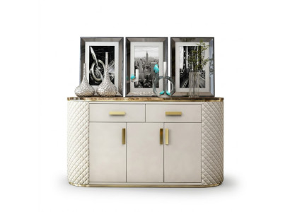 Buffet de luxe Commode Armoire Buffets latéraux 3 portes avec 2 tiroirs