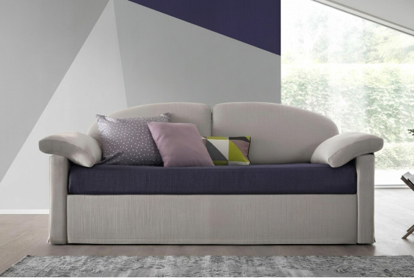 Canapé design 3 places Canapé Rembourrage Textile de Luxe Deux Tons Meubles Italiens