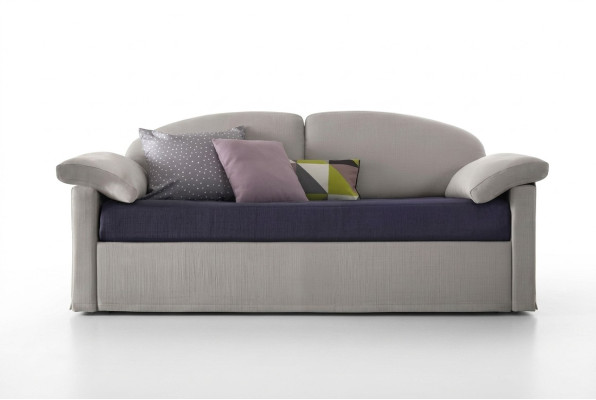 Canapé design 3 places Canapé Rembourrage Textile de Luxe Deux Tons Meubles Italiens