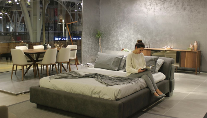 Conception de lit Lit double Lits de luxe Rembourrage Mobilier de chambre nouveau