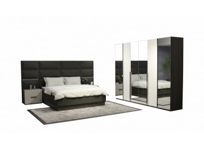 Ensemble de meubles de chambre complet Lit 2x Table de chevet Coiffeuse Miroir 8pcs nouveau