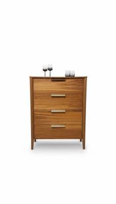 Commode de luxe pour chambre avec 4 tiroirs Armoire en bois Mobilier design Bois neuf
