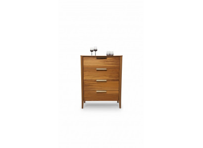 Commode de luxe pour chambre avec 4 tiroirs Armoire en bois Mobilier design Bois neuf
