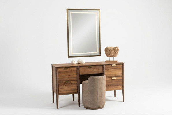 Conception de meubles de luxe Coiffeuse avec miroir Tabouret nouvelle chambre nouvelle