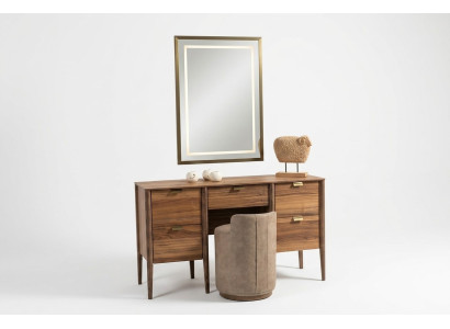 Conception de meubles de luxe Coiffeuse avec miroir Tabouret nouvelle chambre nouvelle