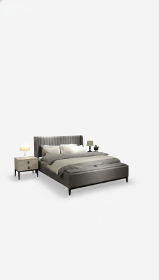 Lit double de designer de haute qualité et élégant pour chambre à coucher, nouveau mobilier
