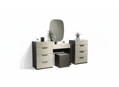 Coiffeuse avec miroir Maquillage Chambre Design Meubles Bois 2pcs. nouveau