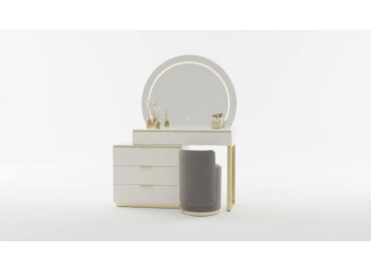Coiffeuse ensemble console miroir meuble de chambre design tabouret 3 pièces. Nouveau