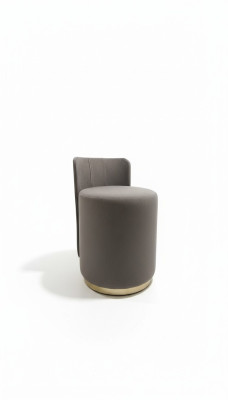 Tabouret rond Design Meuble en bois Design de luxe Salon Repose-pieds