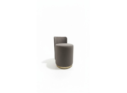 Tabouret rond Design Meuble en bois Design de luxe Salon Repose-pieds