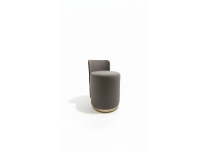 Tabouret rond Design Meuble en bois Design de luxe Salon Repose-pieds