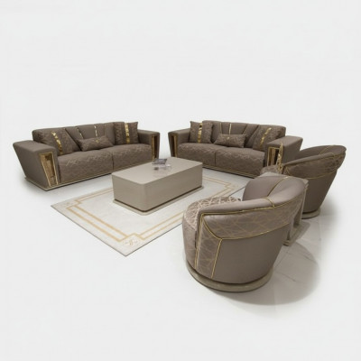 Ensemble de canapé 3 places + 3 places + 1 place + 1 place Textile Moderne complet Canapé 3 places de luxe