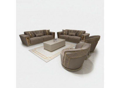 Ensemble de canapé 3 places + 3 places + 1 place + 1 place Textile Moderne complet Canapé 3 places de luxe
