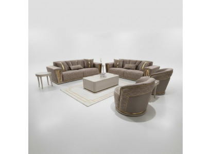 Ensemble de canapés modernes 3+3+1 Fauteuil en tissu Canapé 3 places 3 pièces Set nouveau design