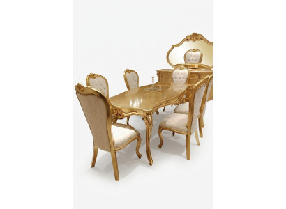 Conception Salle à manger Table à manger complète + 6x chaises Mobilier classique Table en bois neuf