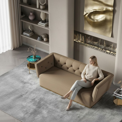 Paysage vivant Relax Siège Design Canapé Lounge Canapés Textile Canapé 3 places