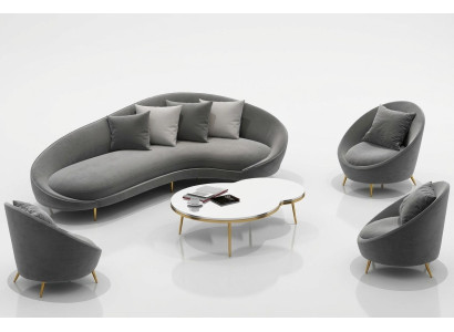 Canapé d'angle en velours en forme de L, paysage de vie décontracté, design de siège de détente, canapé-lounge.