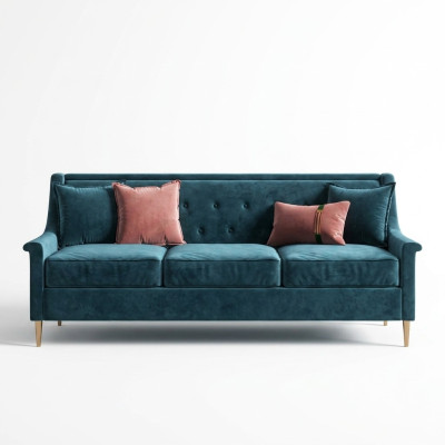 Tissu Trois Places Fauteuil Relax Design Canapé Salon Canapés Velours Canapé 3 Places Mobilier