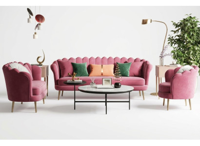 Möbelsitz-Design Couch Lounge Sofas Textil Samt Sofagarnitur 3+2+1-Sitzer Sofa