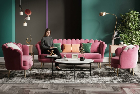 Canapé Mobilier Relax Siège Design Canapé Lounge Canapés Textiles Canapé 3 Places Velours neuf