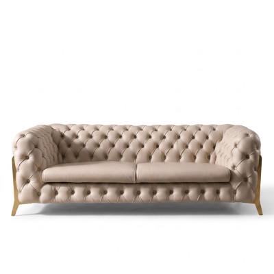 Imitation cuir Canapé 3 places Salon paysage détente Siège design Canapé Lounge Sofas